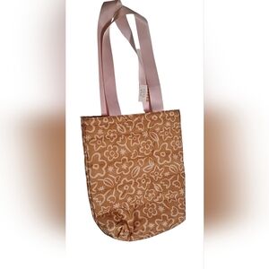 NWT Tote Bag Floral Tan/Orange - Brightstar